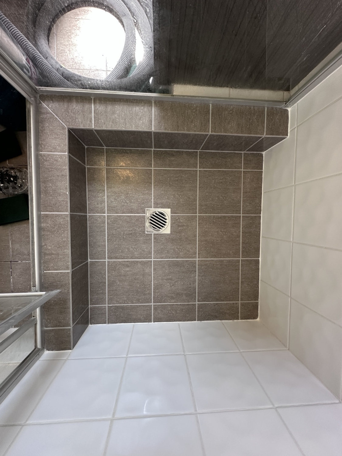 After view of recessed shower floor